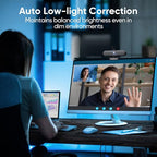 Full HD 1080P Webcam with Microphone, Auto-Light Balance, Rotatable Design - Image 6