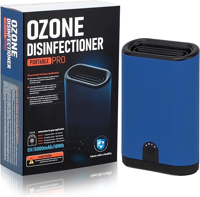 Portable Ozone Generator Air Purifier – 5000mAh Rechargeable, Battery Operated by Unknown
