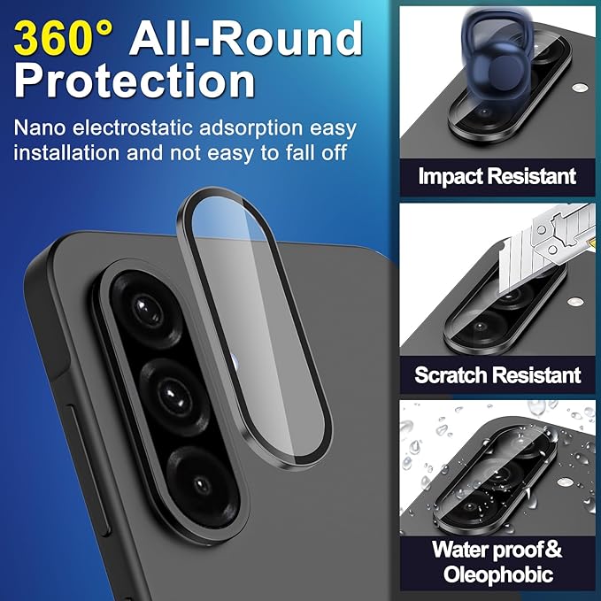 for Samsung Galaxy A26 Camera Lens Protector, Individual Metal Ring Tempered - Image 3