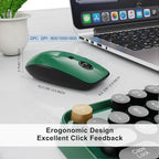 Wireless Keyboard and Mouse Combo, 104 Round Keys Cute Colorful Keyboard and - Image 4