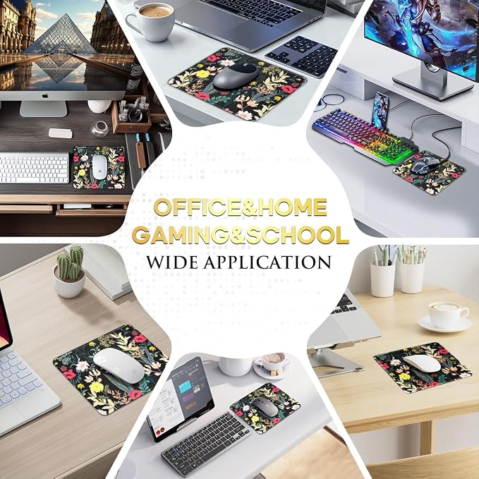JIKIOU 3 Pack Mouse Pad with Stitched Edge, Comfortable Mouse Pads with - Image 5