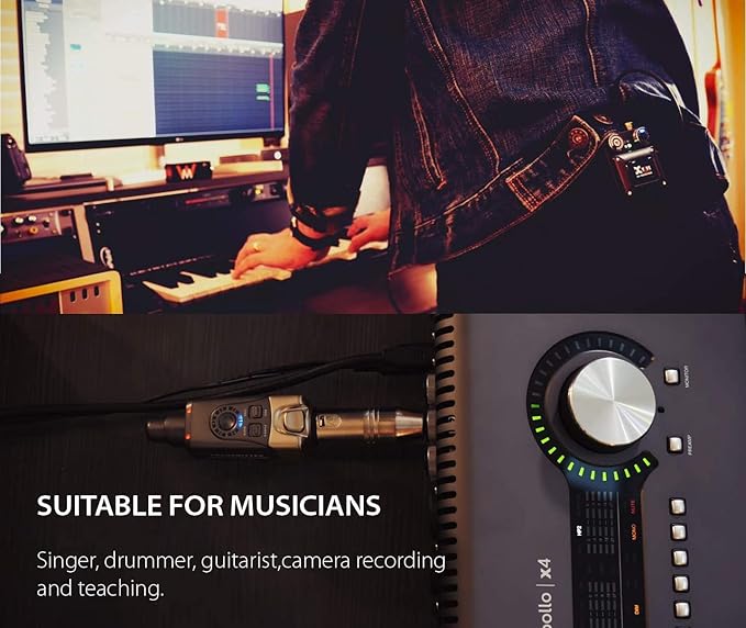 Xvive U4 Wireless in-Ear Monitor System Receiver Personal IEM - Image 2