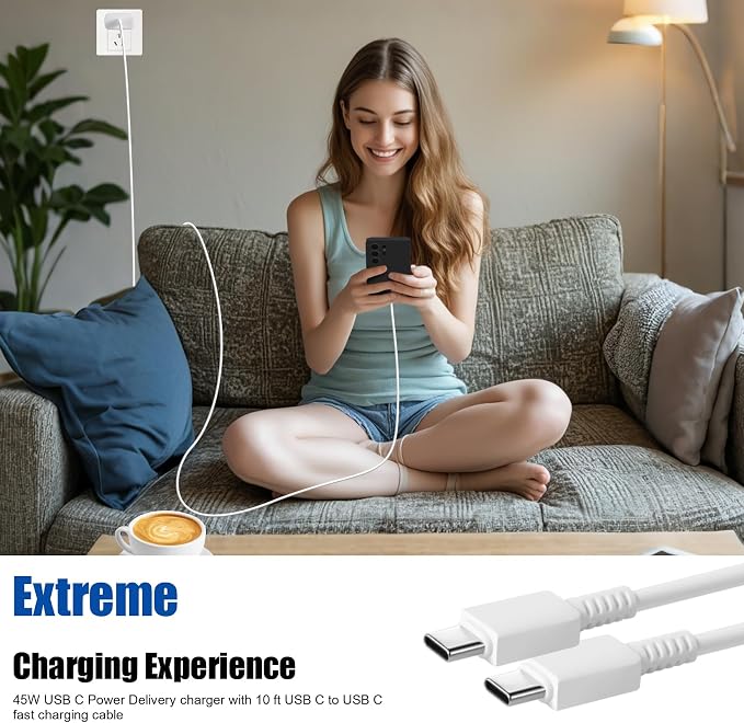 45W USB C Charger for Samsung Charger Fast Charging, Super Fast Android Phone - Image 7