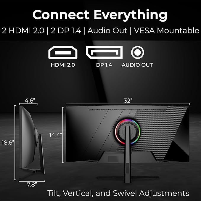 Deco Gear 34” Curved Ultrawide Business Monitor | 3440x1440, 99% sRGB | - Image 7