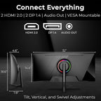Deco Gear 34” Curved Ultrawide Business Monitor | 3440x1440, 99% sRGB | - Image 7