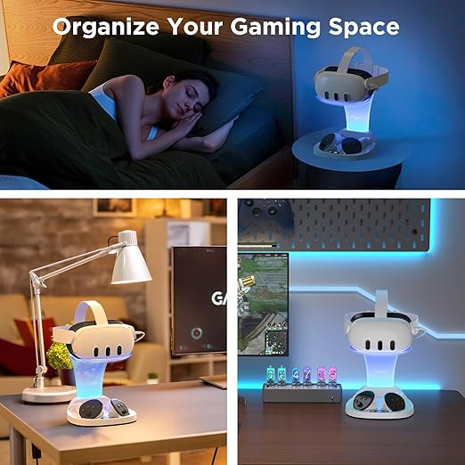YOGES Charging Dock for Meta Quest 3S, Quest 3 Fast Charging Station - Image 8