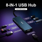 USB C Docking Station Dual HDMI 4K@60Hz, 8-in-1 USB C Hub 2 HDMI, USBC 3.0 - Image 2