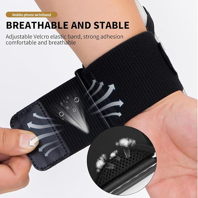 Wristband Phone Holder for Running, 360°Rotation & Detachable Sports Armband - Image 2