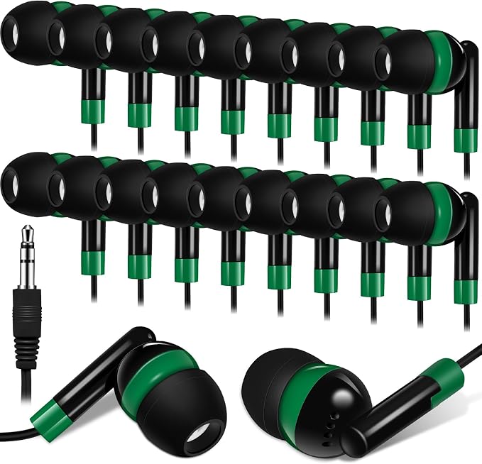 Kanayu 100 Pack Wired Earbuds Bulk by Kanayu