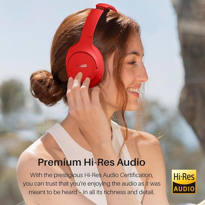 TOZO HT2 Hybrid Active Noise Cancelling Headphones, Wireless Over Ear Bluetooth - Image 2