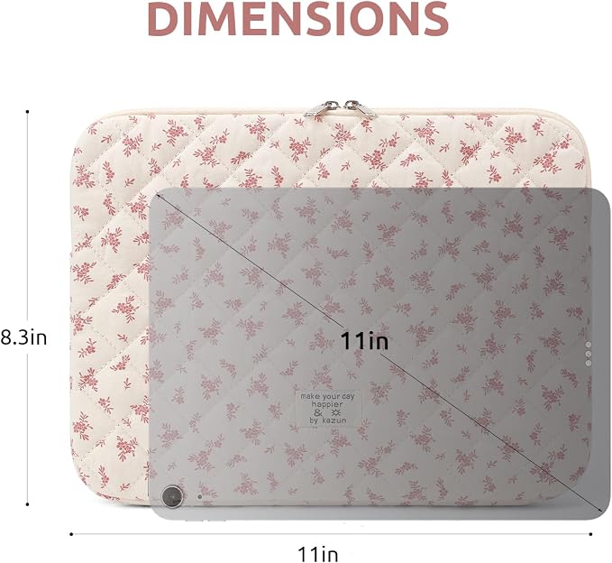 Puffy Laptop Sleeve 13-15.6 Inch Cute Quilted Laptop Protective Case Padded - Image 8