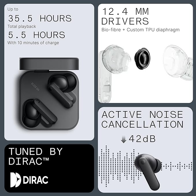 CMF Buds 2a Wireless Earbuds 2025 New Active Noise Cancelling 42dB Hybrid ANC - Image 4