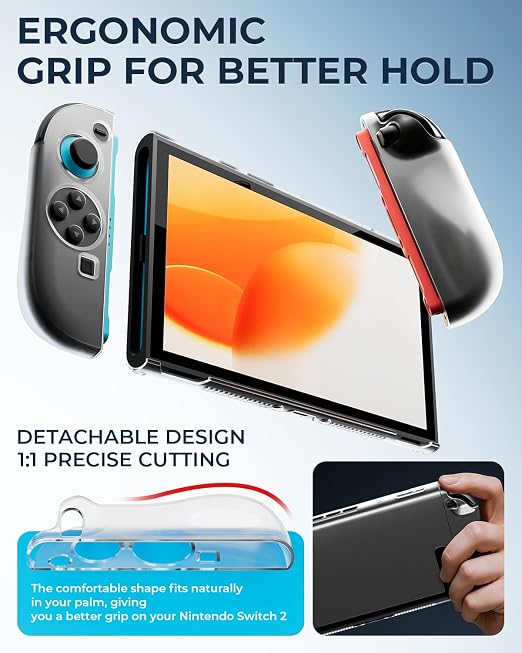 Switch 2 Accessories Bundle for Nintendo, 16-in-1 Game Kit: Carrying Case - Image 5