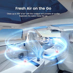 Mini Car Air Purifier-4 Layer Filtration & LCD Display, 15dB Quiet, Cordless - Image 5