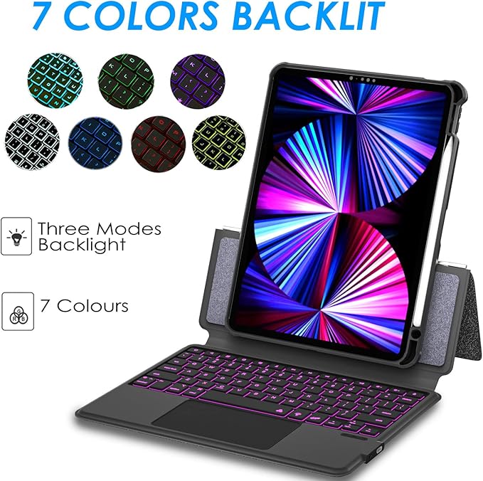 iPad Air 5th Keyboard Case for iPad Air 11 inch 2024/4th/3rd/2nd/1st Gen - Image 5