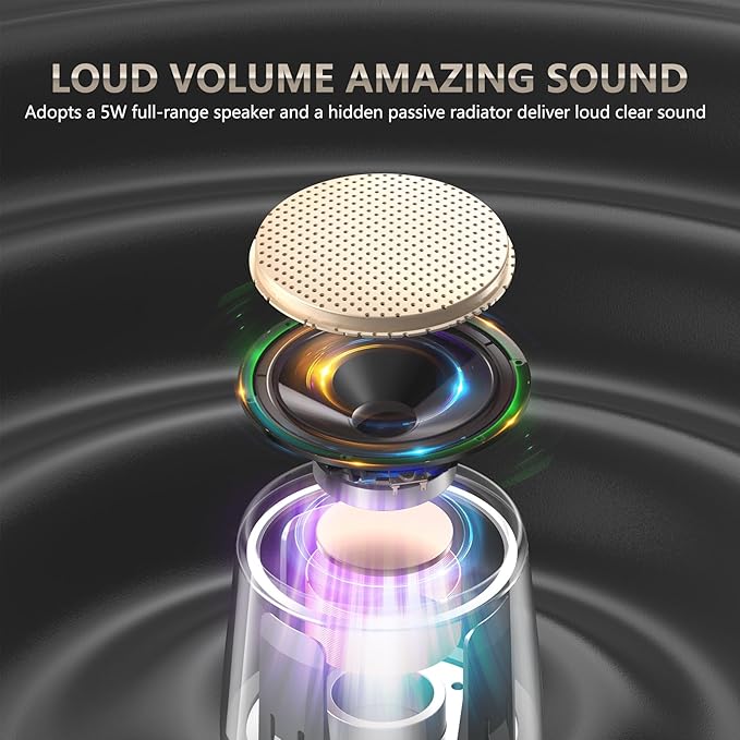 INSMY Small Bluetooth Speaker, Waterproof Mini Portable Wireless Speaker - Image 5