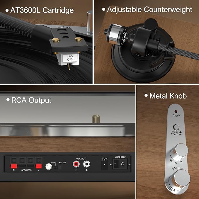 Wohome Vinyl Record Player - Image 2