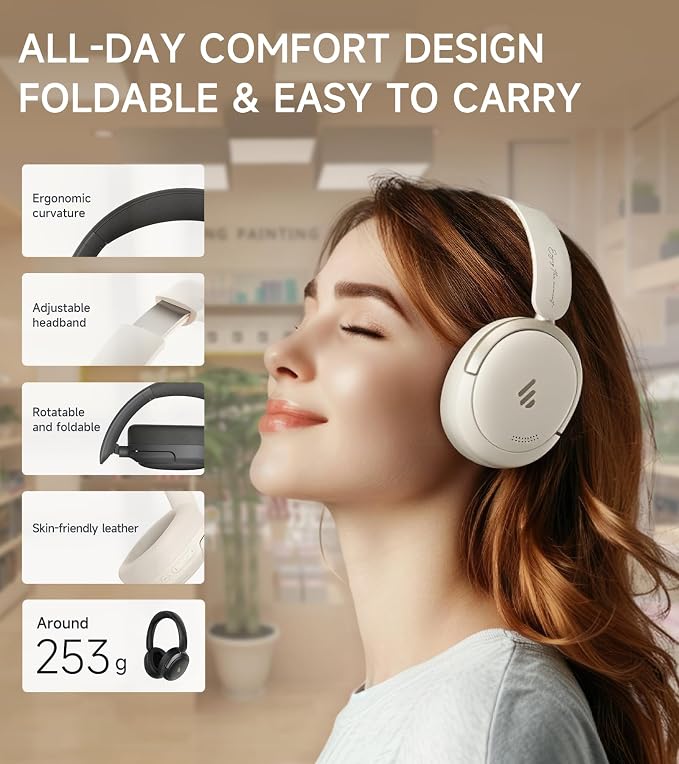 Atom Max - Hybrid Active Noise Cancelling Headphones, Hi-Res Audio, Wireless - Image 8
