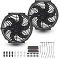 2PCS 10 Inch Universal High Performance Slim Fan Push Pull Electric Radiator by FSBCGT