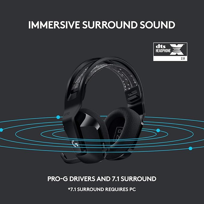 Logitech G733 Lightspeed Wireless Gaming Headset, Suspension Headband, - Image 10