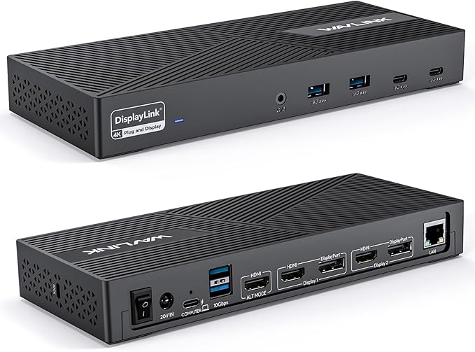 WAVLINK USB-C Triple Monitor Docking Station, 3 * 4K@60Hz by WAVLINK%C2%AE
