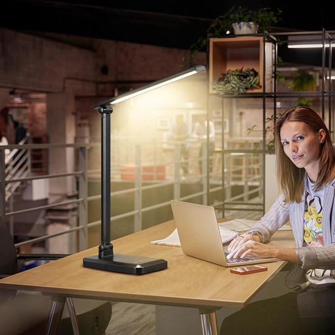 LED Desk Lamp with USB Charging Port Whole White - Image 6