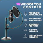 Movo PodPak4T 4-Pack Universal XLR Podcast Microphone Bundle- Includes 4 - Image 4