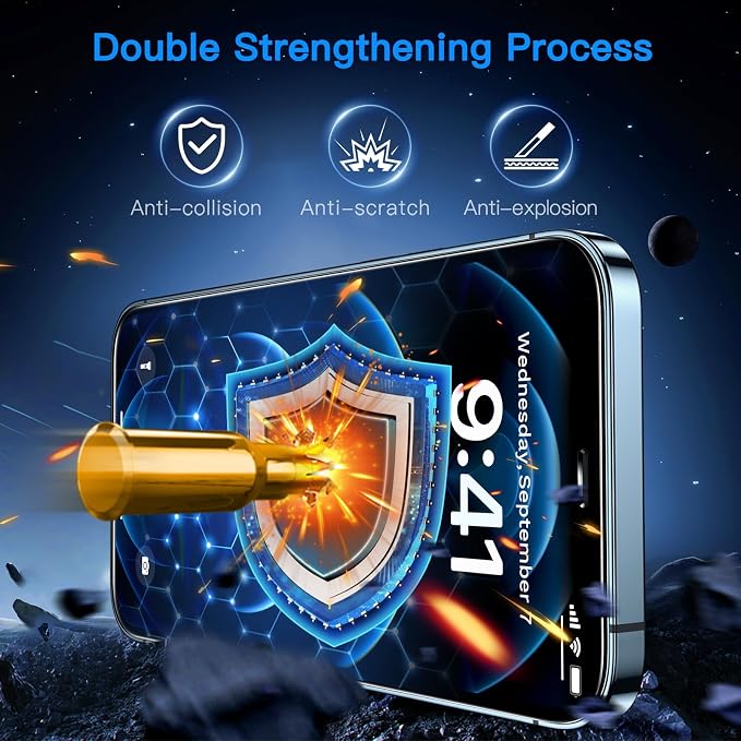 Uyiton Anti-Blue Light for iPhone 12 Pro Max Screen Protector - Image 5