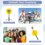 Sensyne Selfie Stick with Light, Phone Tripod with 360° Rotatable Handle - Image 2