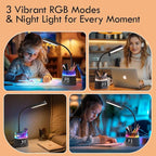 WILIT LED Desk Lamp for College Dorm Room Essentials, Students Study Lamp - Image 4