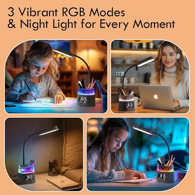 WILIT LED Desk Lamp for College Dorm Room Essentials, Students Study Lamp - Image 4
