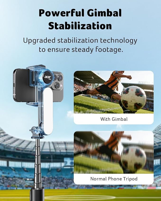 acer Gimbal Stabilizer 1-Axis for iPhone/Cell Phone/Smartphone/Android - Image 4