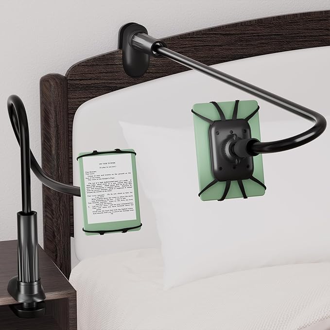 Gooseneck Kindle Holder for Reading in Bed by Arctiiro