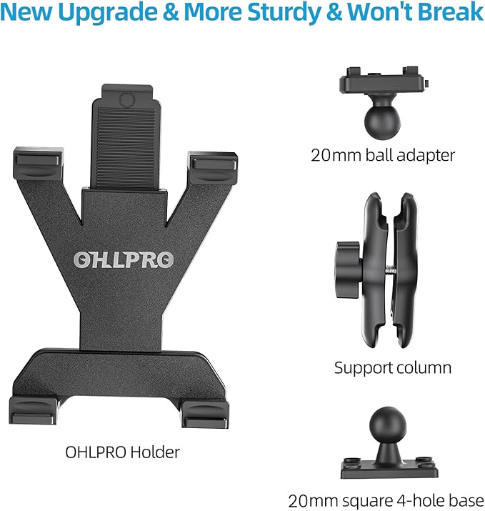 OHLPRO Heavy Duty Drill Base Tablet Holder Car Mount, iPad Mount - Image 4