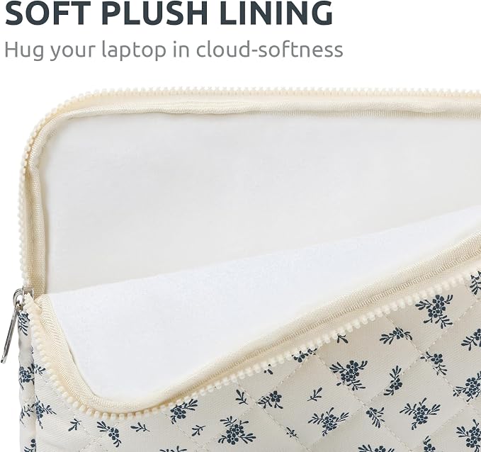 Puffy Laptop Sleeve 13-15.6 Inch Cute Quilted Laptop Protective Case Padded - Image 4