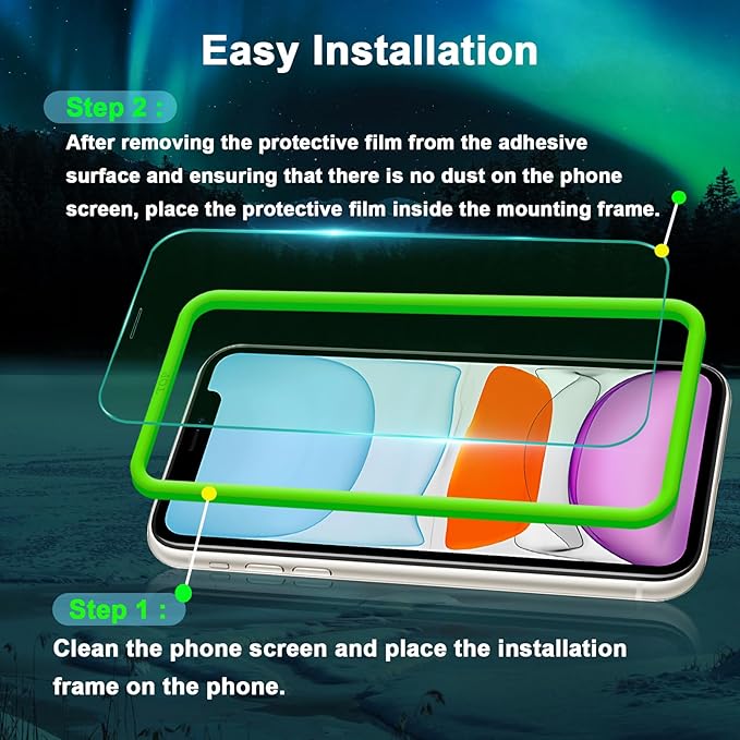 Blue Light Screen Protector for iPhone 11, iPhone XR HD Anti Blue Light - Image 5