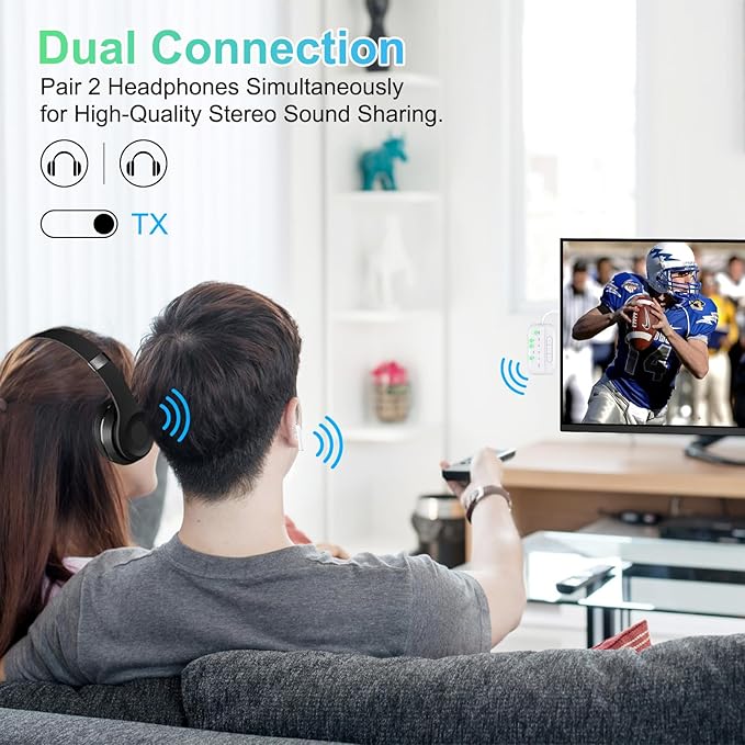 2025 Upgraded Pro Bluetooth 5.4 Transmitter Receiver, 2-in-1 Airplane Wireless - Image 5