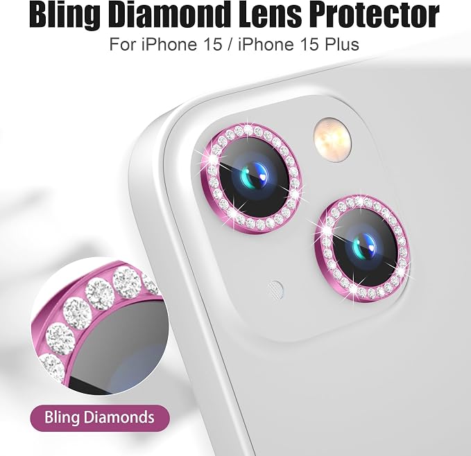 AGVEE 3+3 6 Pack for iPhone 15 6.1" / 15 Plus 6.7" Camera Lens Cover Protector - Image 4