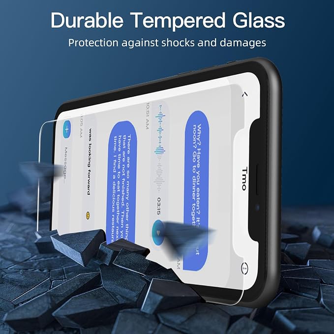 NEW'C 3 Pack Privacy for iPhone 11, iPhone XR Screen Protector, Enhanced - Image 6