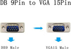 PNGKNYOCN 4.5 Feet DB 9 Pin Male to VGA 15 Pin Male Adapter Cable, RS232 to VGA - Image 3