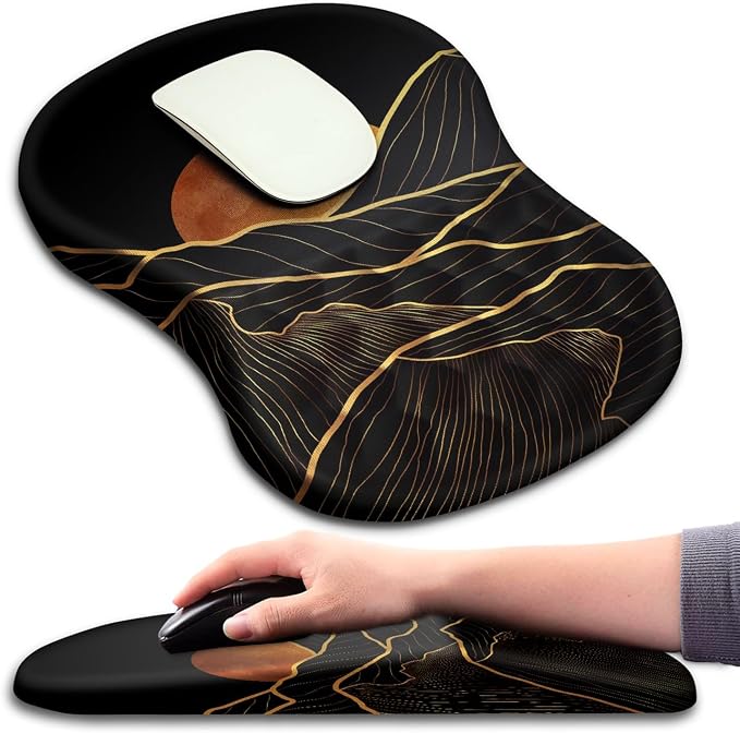 Mouse Pad Wrist Support, Ergonomic Mouse Pad by KUOSGM
