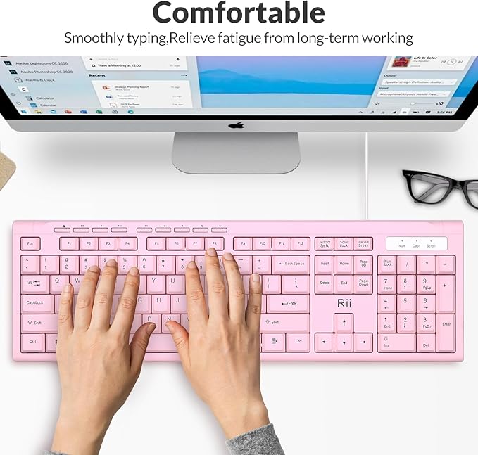 Rii RK907 Ultra-Slim Compact USB Wired Keyboard - Image 4