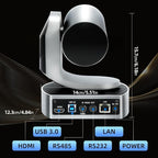 4K Conference Room Camera, PTZ Camera 20X Optical Zoom - Image 2