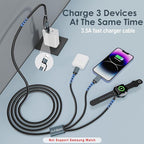 Travel Essentials for Apple Watch Charger, 3 in 2 USB C Cable for Multi - Image 4
