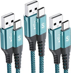 USB C Cable 3.1A Fast Charging, sweguard USB-A to USB-C Charger Nylon Braided by Sweguard