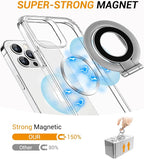 Magnetic Ring Holder Grip, Adjustable Magnet Phone Ring Stand, Strong Double - Image 3