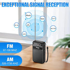 PRUNUS J-555 Pocket Radio AM FM USB-C Charging& Battery Operated, Excellent - Image 5