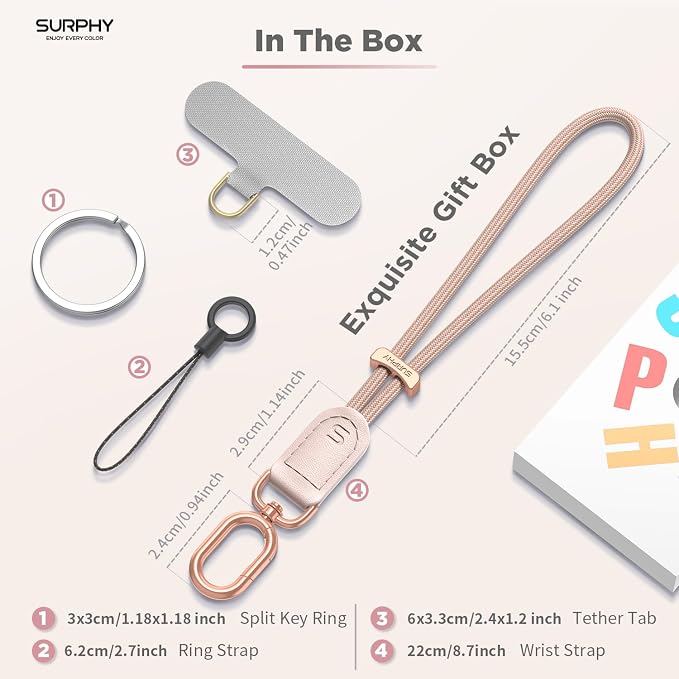 SURPHY Phone Wrist Strap, Keychain Wristlet, Phone Strap Charm - Image 2