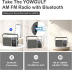 YOWGULF AM FM Radio with Best Reception, Battery Operated Radio or AC Power - Image 3