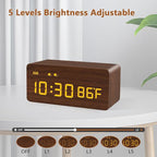 MOSITO Digital Wooden Alarm Clock - Image 2
